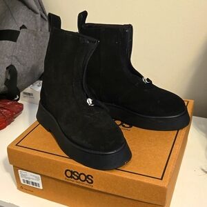 Black Asos booties size 7